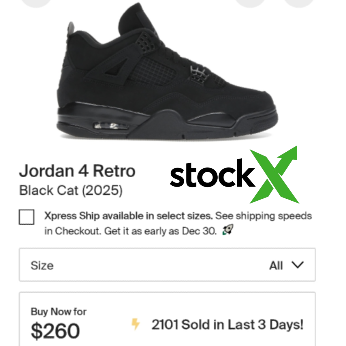 Air Jordan 4 Retro “Black Cat” - Image 2